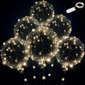 Warm White Led Balloons 6set Light up Balloons Clear Bobo Balloons by Wliwwo