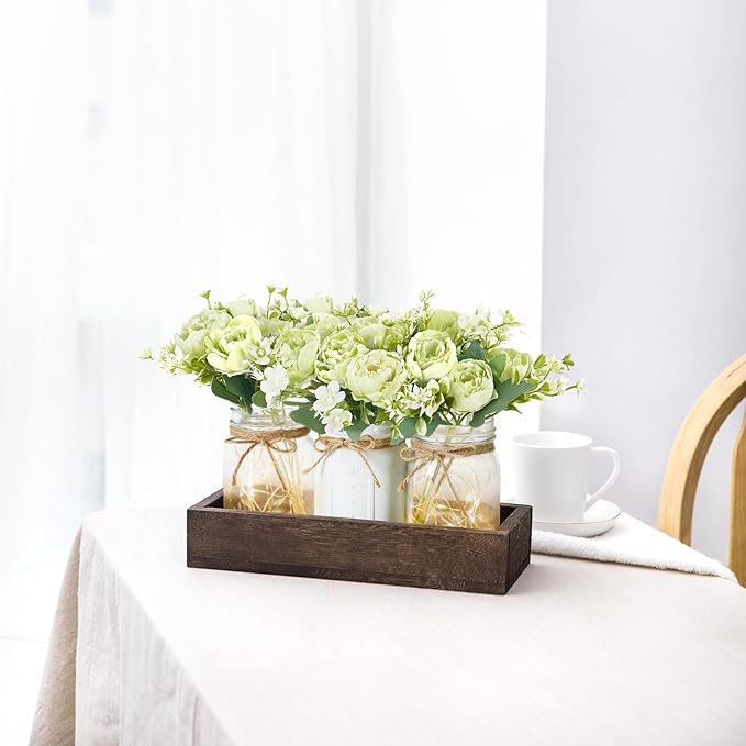 Mkono Mason Jar Lights Centerpiece Table Decorations - Image 5