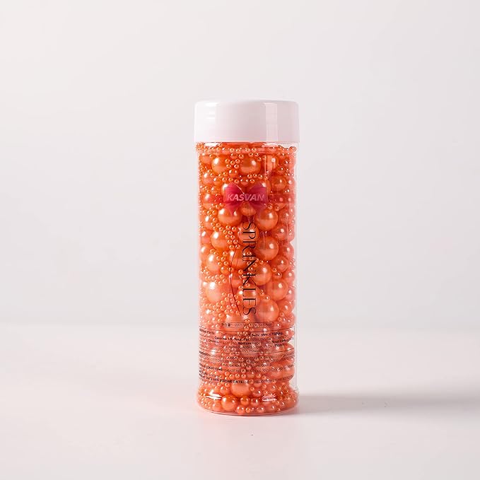 Kasvan Orange Pearl Sugar Sprinkles - Image 6