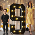 Pooqla 4 FT Light Up Marquee Numbers, Giant Letter Big Mosaic Numbers by Pooqla