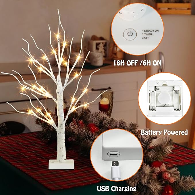 EAMBRITE Lighted Birch Tree Christmas Decorations Indoor - Image 6