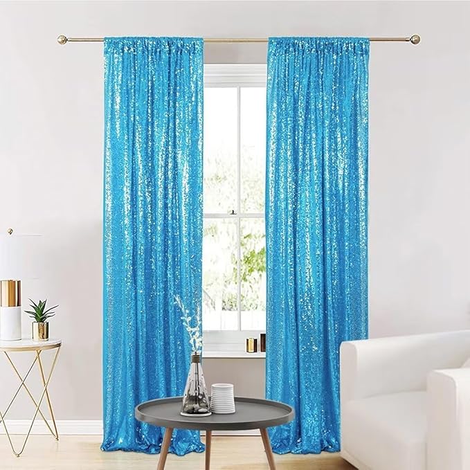Eternal Beauty 4 PCS Sequin Backdrop Curtain, Sequin Wedding Backdrop - Image 3