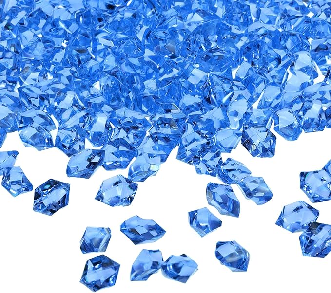 uxcell 1000pcs Fake Ice Rocks, Dazzling Clear Resin Crushed Ice Sparkling Fake by uxcell