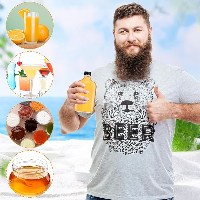 Gejoy 24 Pcs Mini Liquor Bottles Reusable Glass Flask Bottles - Image 5