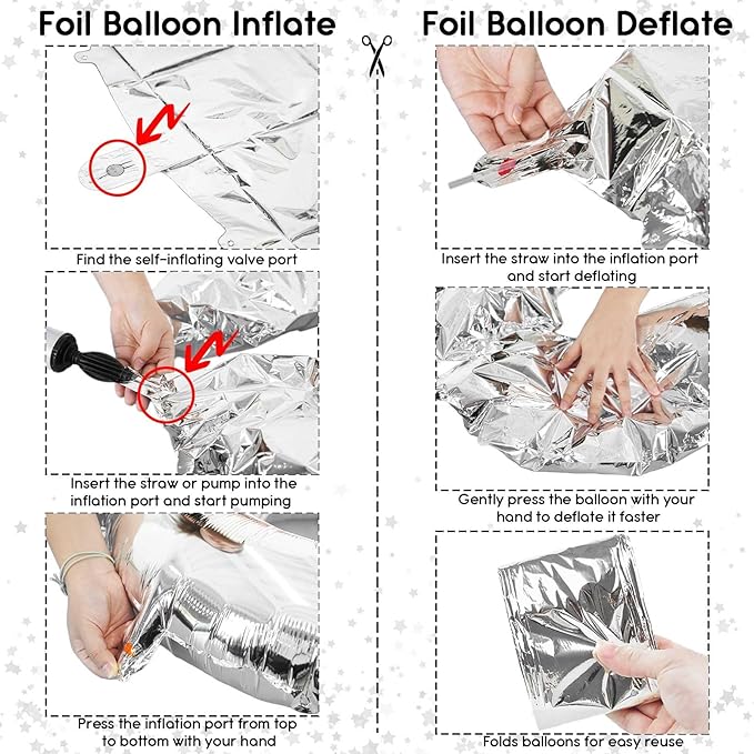 Large Silver Number 17 Balloon, Foil Number 1 and 7 Helium Balloon, 40 Inch - Image 9