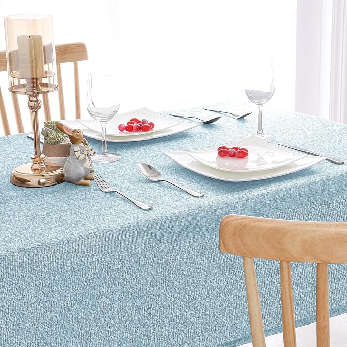 Hiasan 2 Pack Faux Linen Rectangle Tablecloth - Image 3