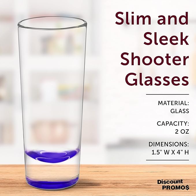 DISCOUNT PROMOS Cordial Shooter Shot Glasses 2 oz. Set of 10, Bulk Pack - Image 4