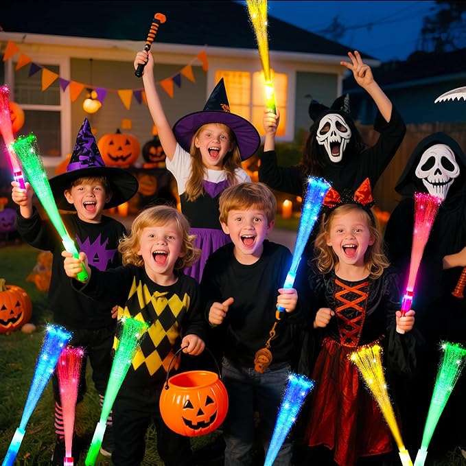 OceanWings Glow Fiber Optic Wands, Halloween Glow Sticks Bulk Party Pack - Image 7