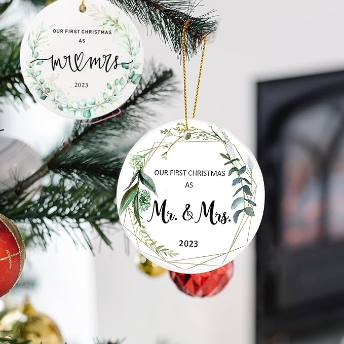 First Christmas Married Ornament 2023, Wedding Gifts - Image 6