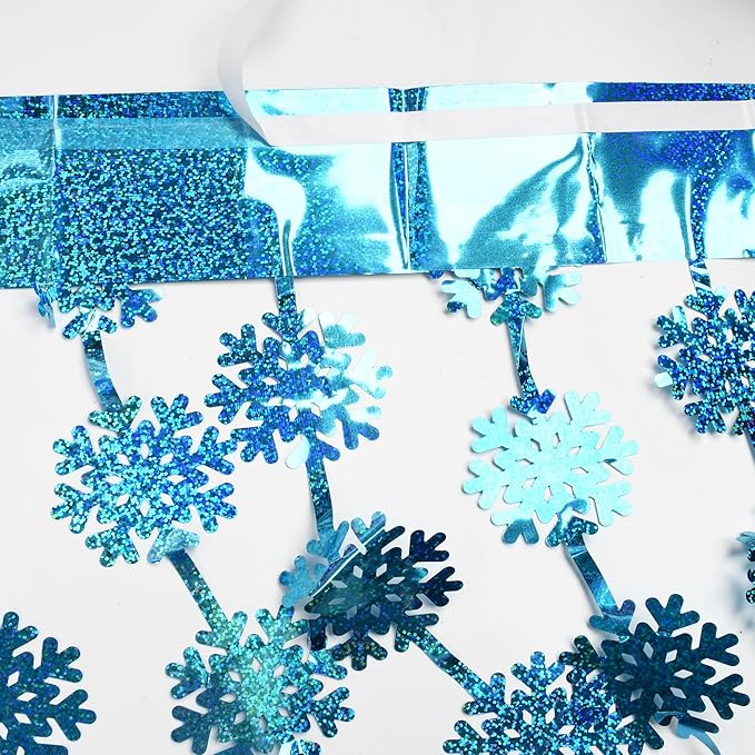 BRAVESHINE Blue Party Snowflake Backdrop - Image 3