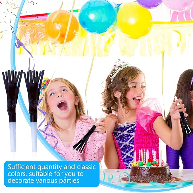 Metallic Fringed Noise Makers, for Baby Shower, Kids Birthday, New Year Party - Image 4