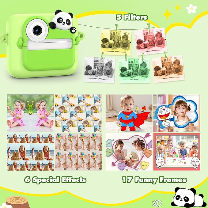 Kids Camera Instant Photo Printing, HD Digital Video Dual Cameras - Image 3