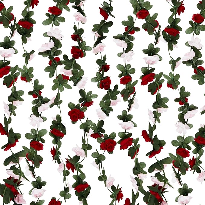 12 Pcs 99 Ft Flower Garland Rose Vines, Rose Garland by CHICNOOK