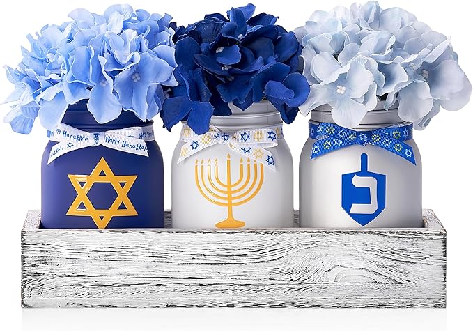 Hanukkah Decorations for Home, Chanukah Table Decor by KIVIVO