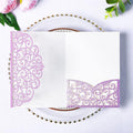 PONATIA 20 PCS Laser Cut Wedding Invitations Pockets by ponatia