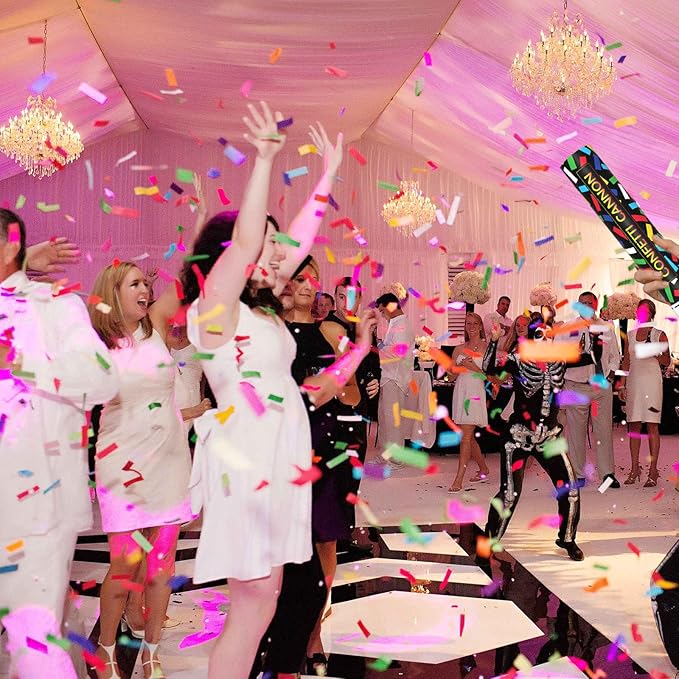 6 Pack Colorful Confetti Poppers, 12 Inch Biodegradable Confetti Cannon Party - Image 5