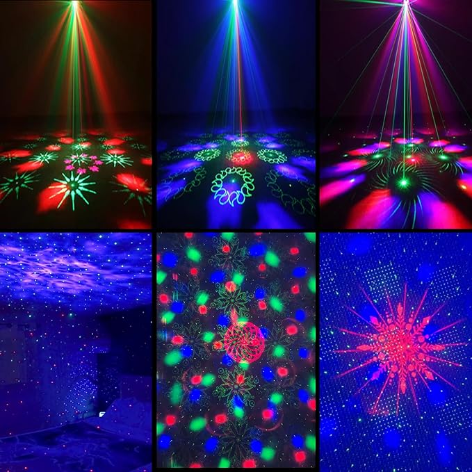 Party Lights Starry Sky Projector Ocean Wave Projector 3 in 1, DJ Dicso Ball - Image 2