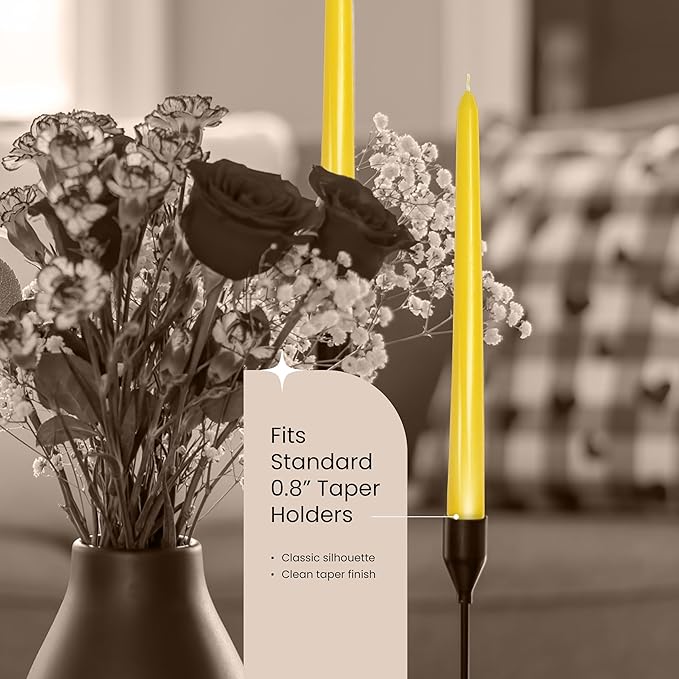 Leor & Lair Yellow Taper Candles - Image 3