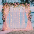 Fomcet Pink Tulle Backdrop Curtains by Fomcet
