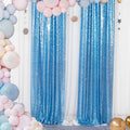 ShinyBeauty Sequin Curtains 2 Panels Baby Blue 2FTx8FT Sequin Photo Backdrop by ShinyBeauty