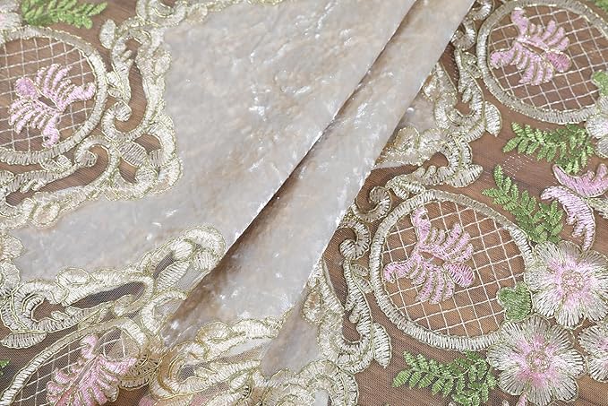 vctops Damask Lace Patchwork Tablecloth Luxury Square Small Table Cover Elegant - Image 5