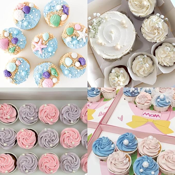 Edible Pearl Sugar Sprinkles White Candy Pearls Baking Decorations 10mm - Image 7