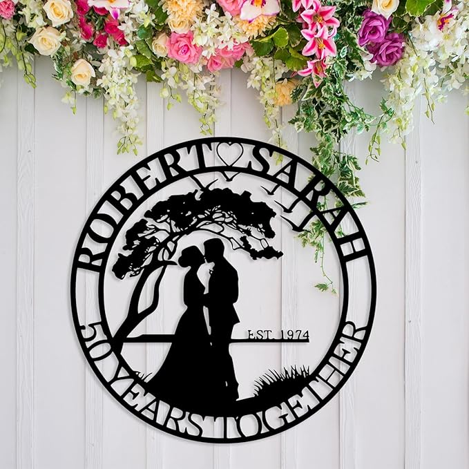 Personalized Tree of Life Metal Sign Wall Art Decor, Custom Wedding Gifts - Image 6