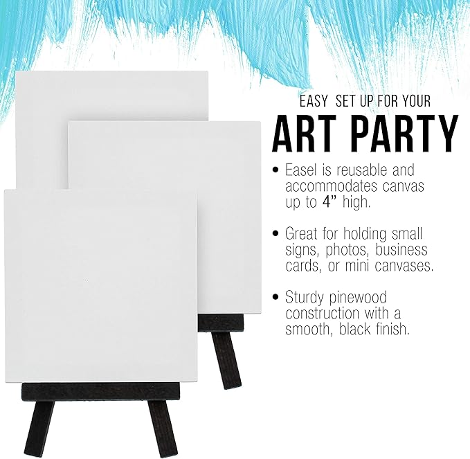 U.S. Art Supply 3" x 3" Stretched Canvas - Image 5