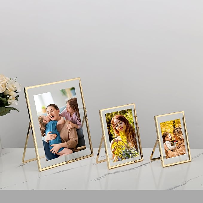 4x6'' Gold Floating Frame Set of 2, - Image 7