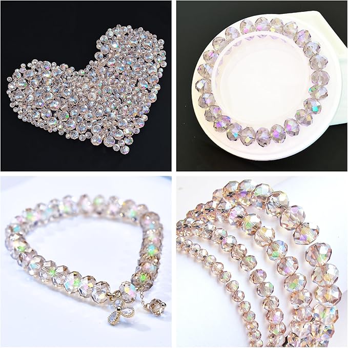 800Pcs 4/6/8/10mm Crystal Glass Beads - Image 5
