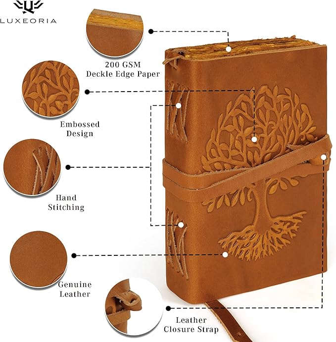 LUXEORIA Tree Of Life Leather Journal - Image 5
