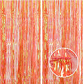 CANREVEL 2 Pack 3.2x6.5 Feet Iridescent Foil Fringe Backdrop Curtains, by CANREVEL