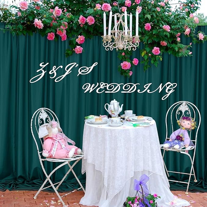 MEETSKY 10ft x 8ft Hunter Green Backdrop Curtains - Image 4