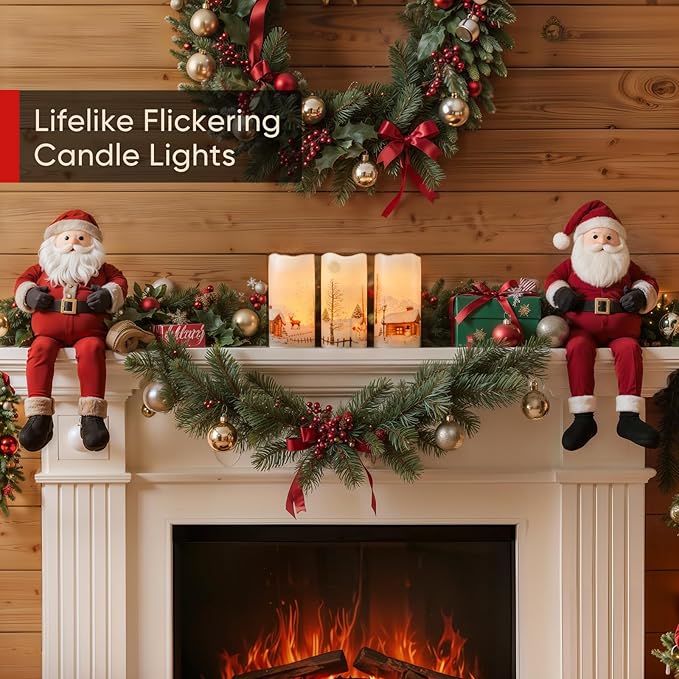 Homemory Christmas Flameless Candles Battery Operated - Image 4