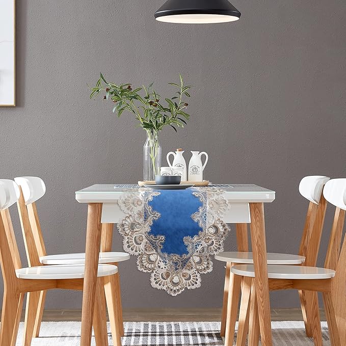 Vintage Lace Dining Table Runner, 108 Inches Macrame Coffee Table Runners - Image 5