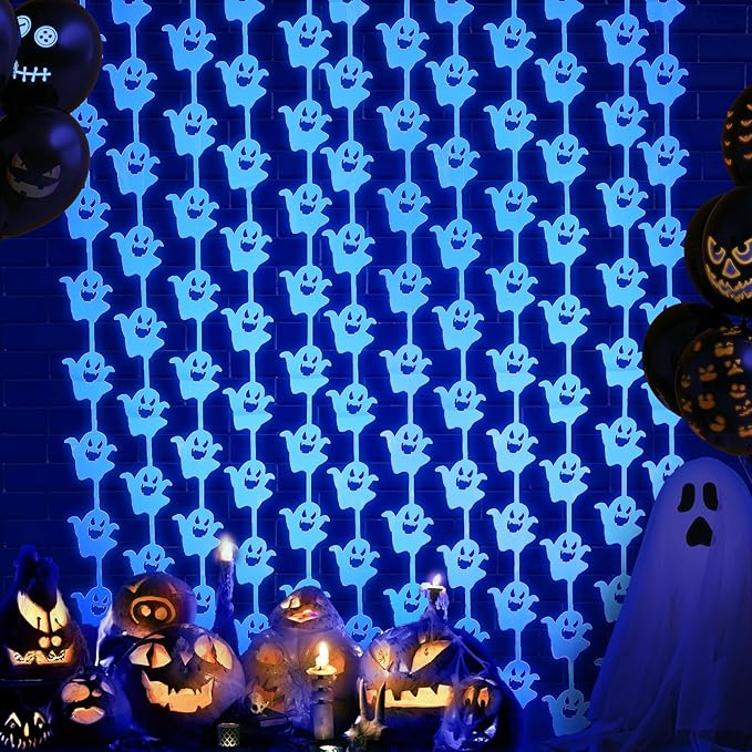 Neon Halloween Party Decorations, 2 Pack Glow in The Dark Party Supplies 3.3 x - Image 5