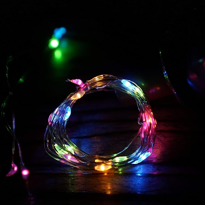 Upgraded 8 Pack Solar Wine Bottle Lights, 20LED Silver Wire Cork Lights - Image 5