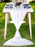 MDS 10 Pack 10ft Chiffon Table Runner 29 x 120 Inches Sheer Wedding Runner by MDS