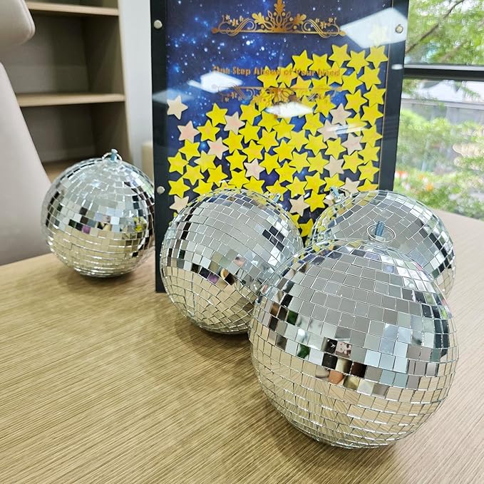 Yescom 4PCS 7" Mirror Disco Ball Set Small Hanging by Yescom