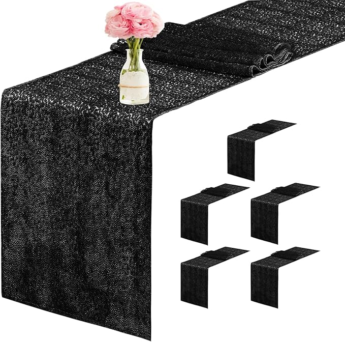 6 Packs 12 x 72 inches Sequin Table Runner by Unknown