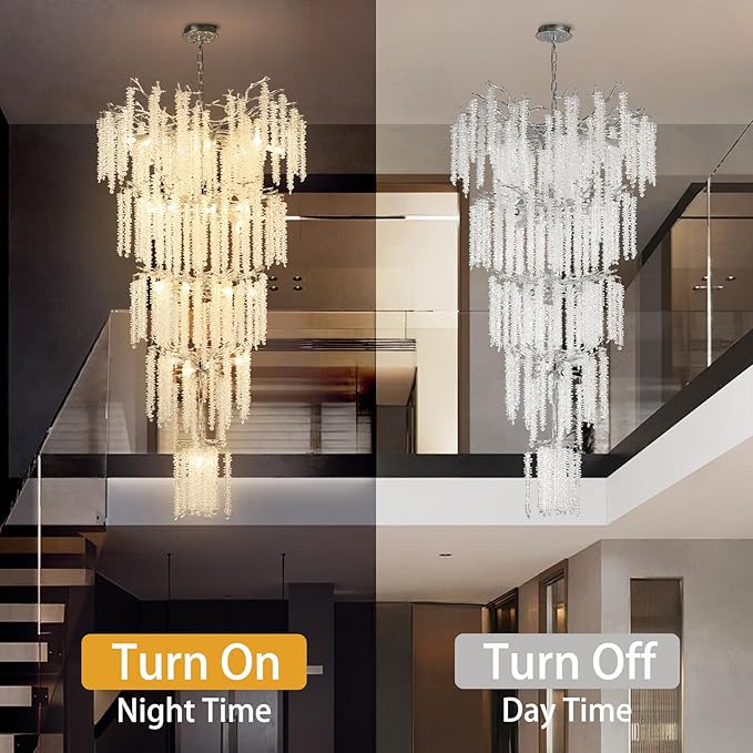 YUYI 118'' Modern Crystal Chandelier, Large Tree Branch Chandeliers - Image 7