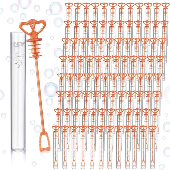 150 Pcs Bubble Wands Bulk for Wedding Party Mini Heart Wand by PullCrease