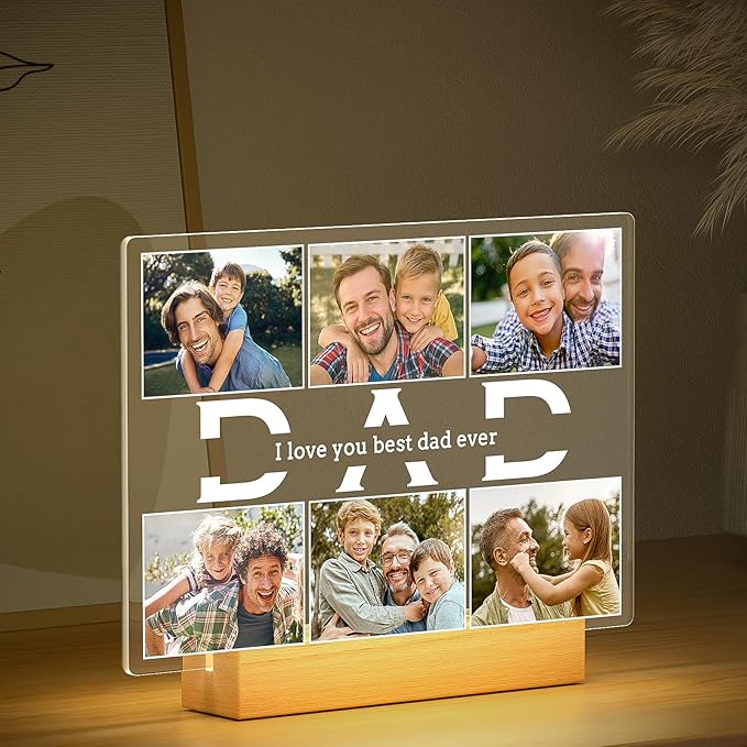 Personalized Birthday Gifts for Dad from Daughter Son, Custom Picture Frames - Image 2