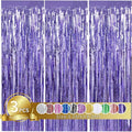 TONIFUL 3Pcs Light Purple Door Streamers Purple Photo Booth Backdrop Metallic by TONIFUL