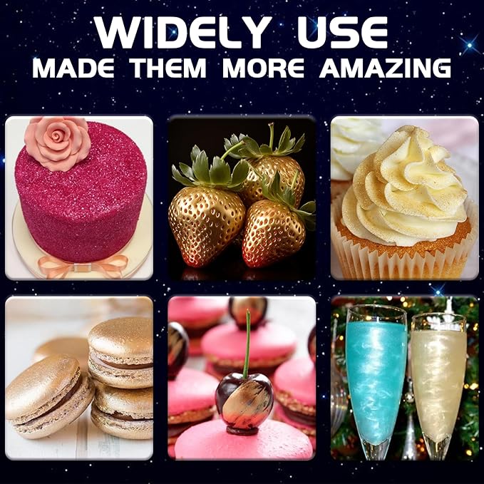 Edible Glitter - 4 Colors Luster Dust Edible Glitter - Image 5