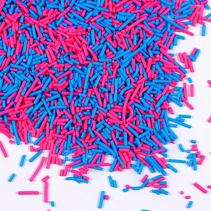 Edible Pink and Blue Sprinkles, Jimmy Sprinkles, Gender Reveal Sprinkles Candy - Image 4