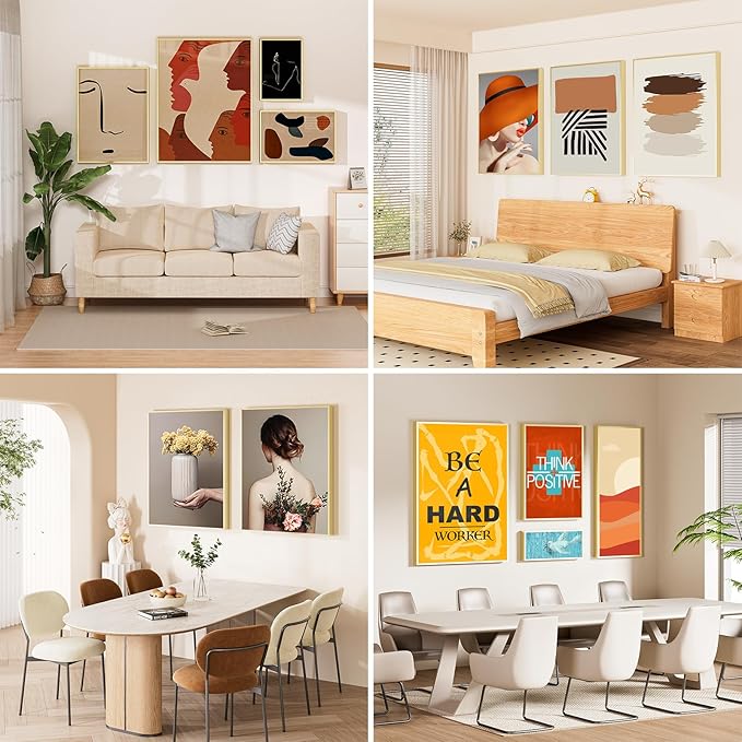 5x8 Aluminum Metal Picture Frame, Tempered Glass Gold Photo Frame 5x8 - Image 7