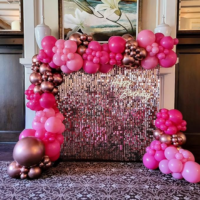 Hot Pink Balloons Garland Kit, Baby Shower, Princess Theme Party Decoration - Image 4