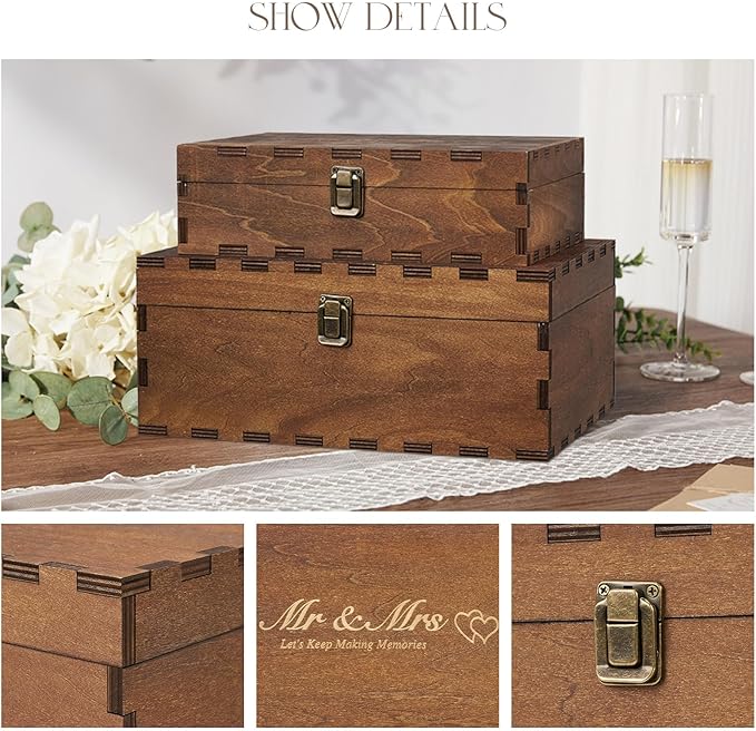 AW BRIDAL Mr and Mrs Wedding Keepsake Box Large - Image 3