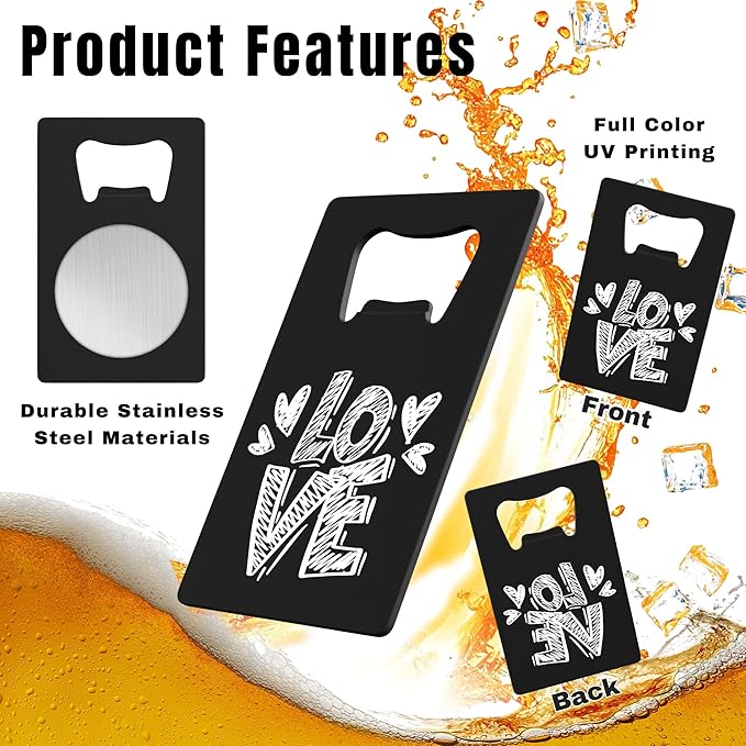 Personalized Credit Card Bottle Opener, Custom Stainless Steel Beer Bottle - Image 4